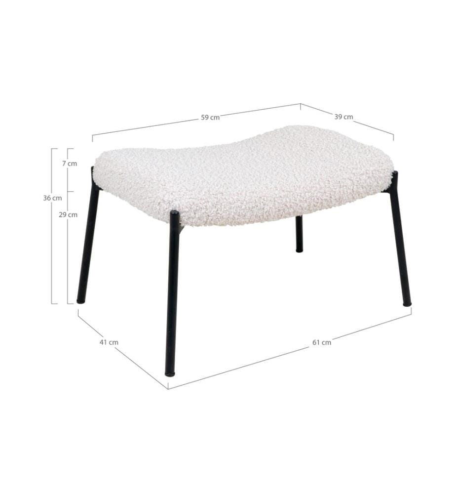 House Nordic - Hocker Glasgow Weiss