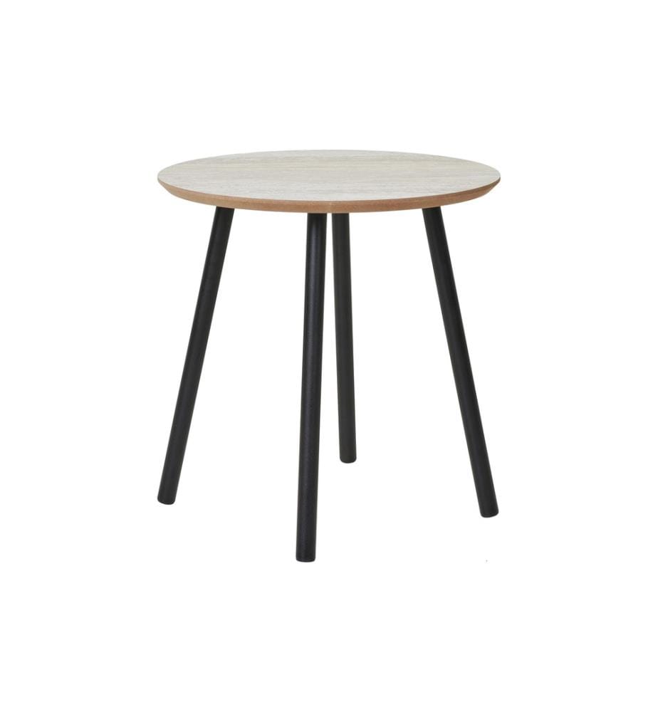 House Nordic - Table d'appoint Aalst 40 x 40 cm, Beige/Noir