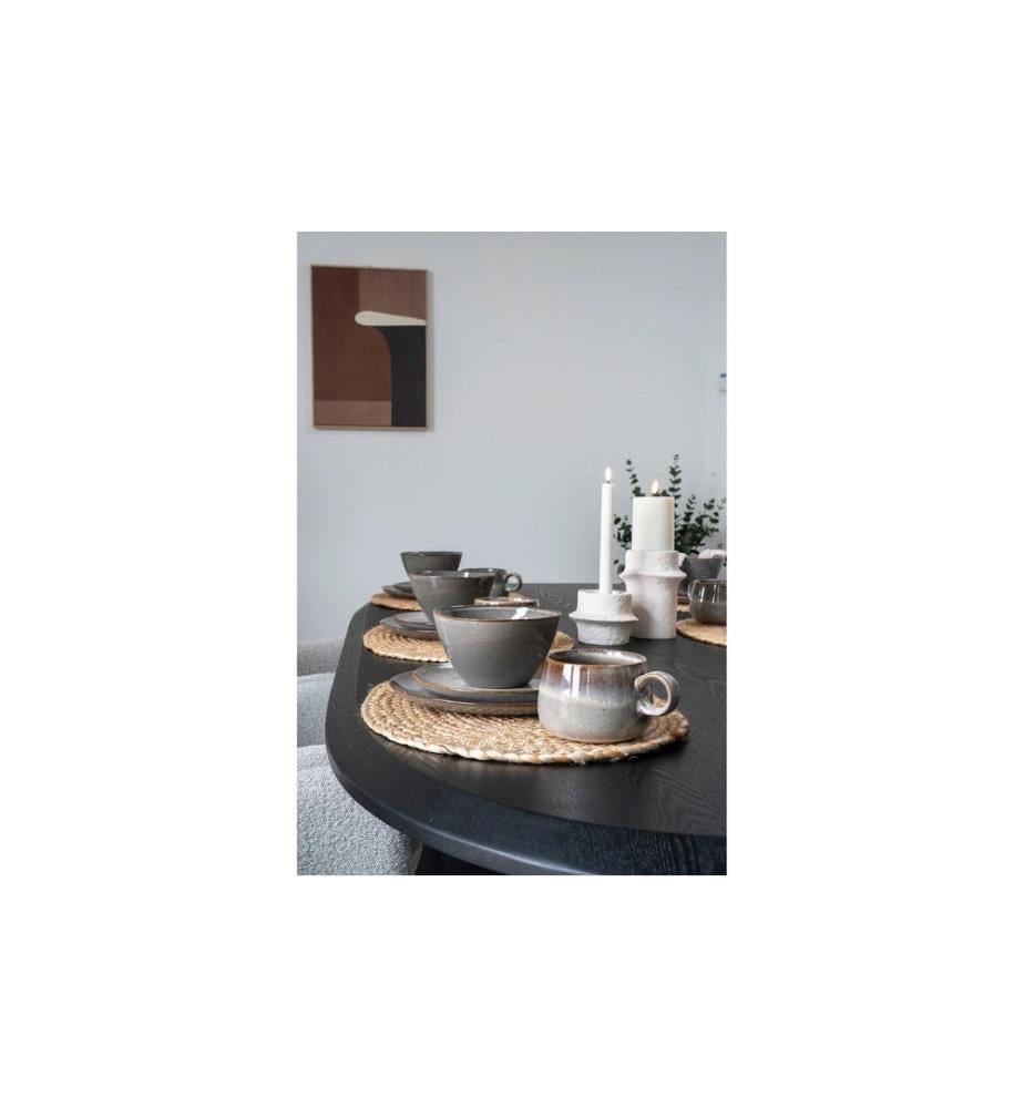 House Nordic - Frühstücks- & Dessertteller Selma 4 Stück, Braun/Grau