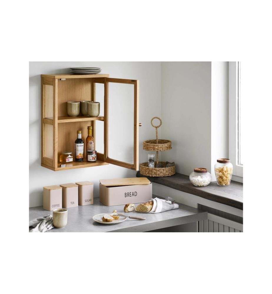 House Nordic - Vorratsbehälter-Set Tula, Metall, Holz / Beige