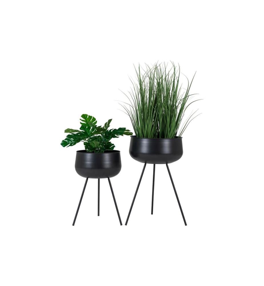 House Nordic - Pflanzengefäss Ardola 2er Set, Schwarz