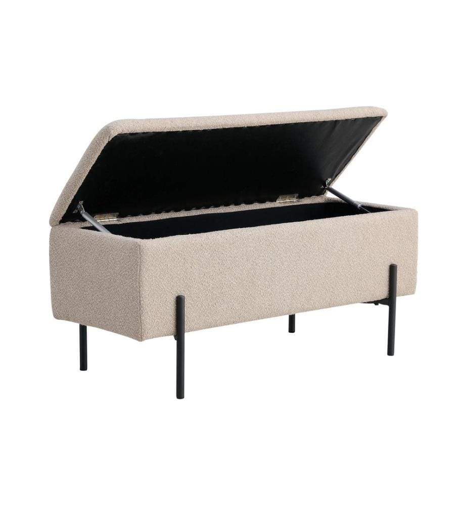 House Nordic - Coffre-siège Watford 36,5 x 95 x 46 cm, Beige