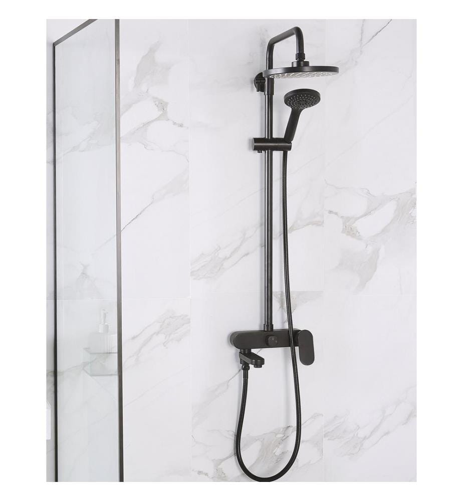 Ensemble de douche avec mitigeur et douche de pluie GURARA Noir