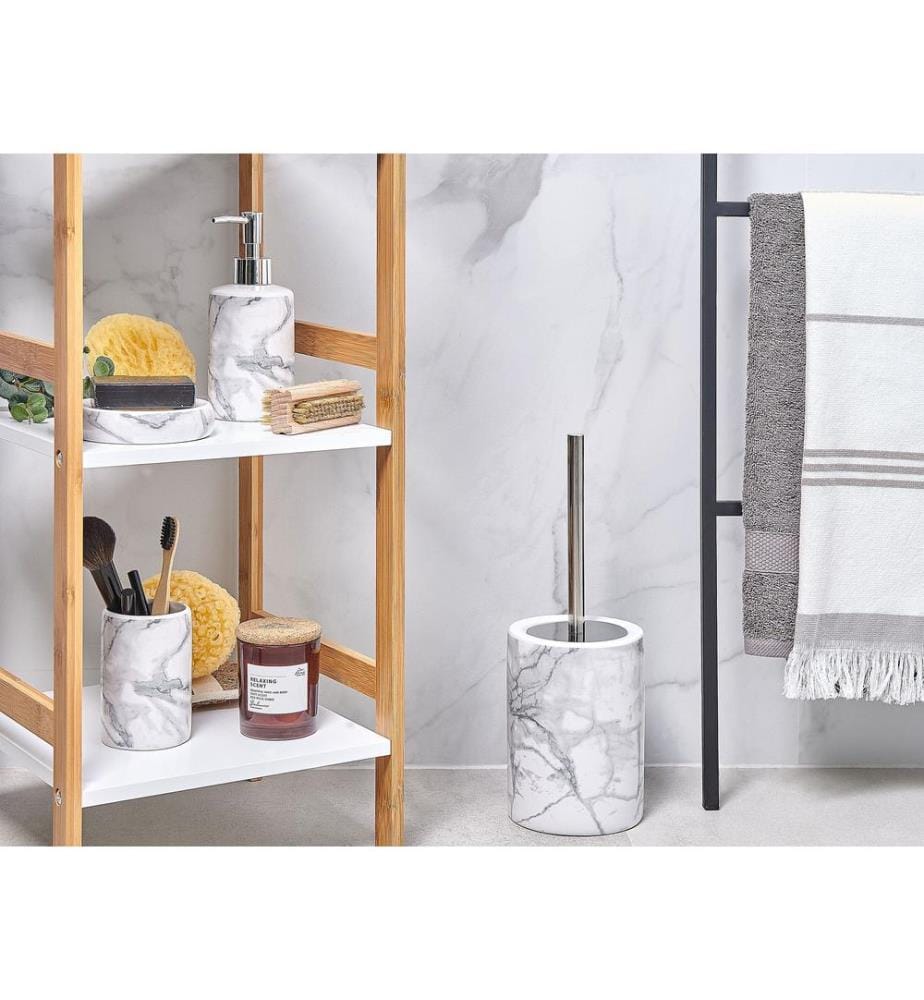 Badaccessoires Set 4-teilig ARAUCO Keramik Weisser Marmor