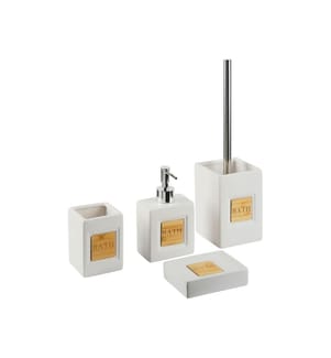 Set da 4 accessori per il bagno KOUROU Ceramica Beige