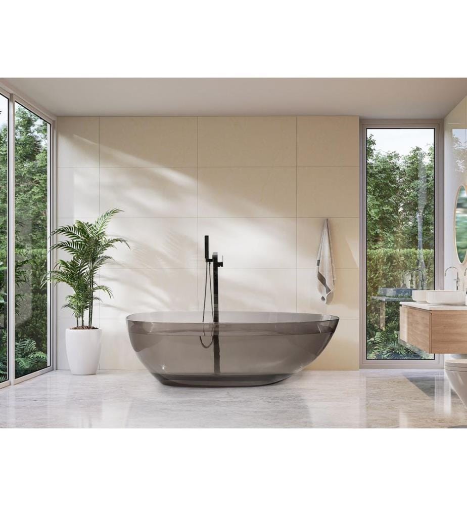 Vasca da bagno freestanding BLANCARENA 170 x 78 cm Nero