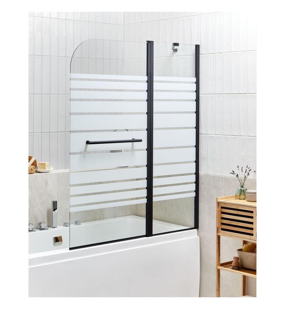 Paroi de bain douche TUAPI 140 x 120 cm Noir