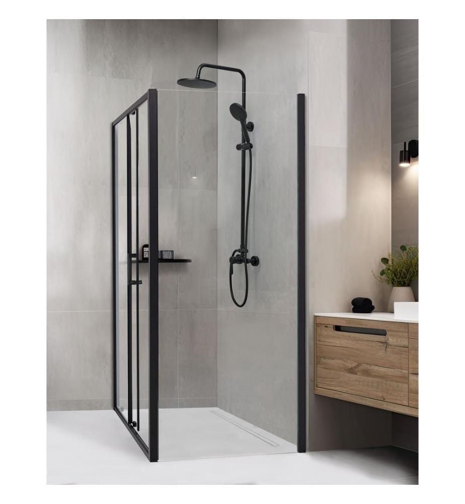 Cabine de douche YORO 80 x 100 x 185 cm Noir