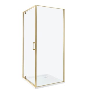 Cabine de douche DARLI 80 x 80 x 185 cm Doré