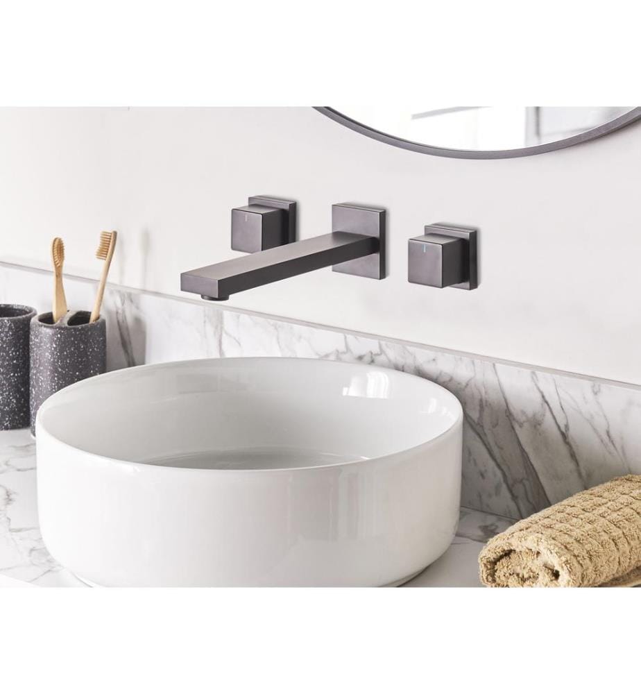 Robinet de lavabo mural PAILON Laiton Noir