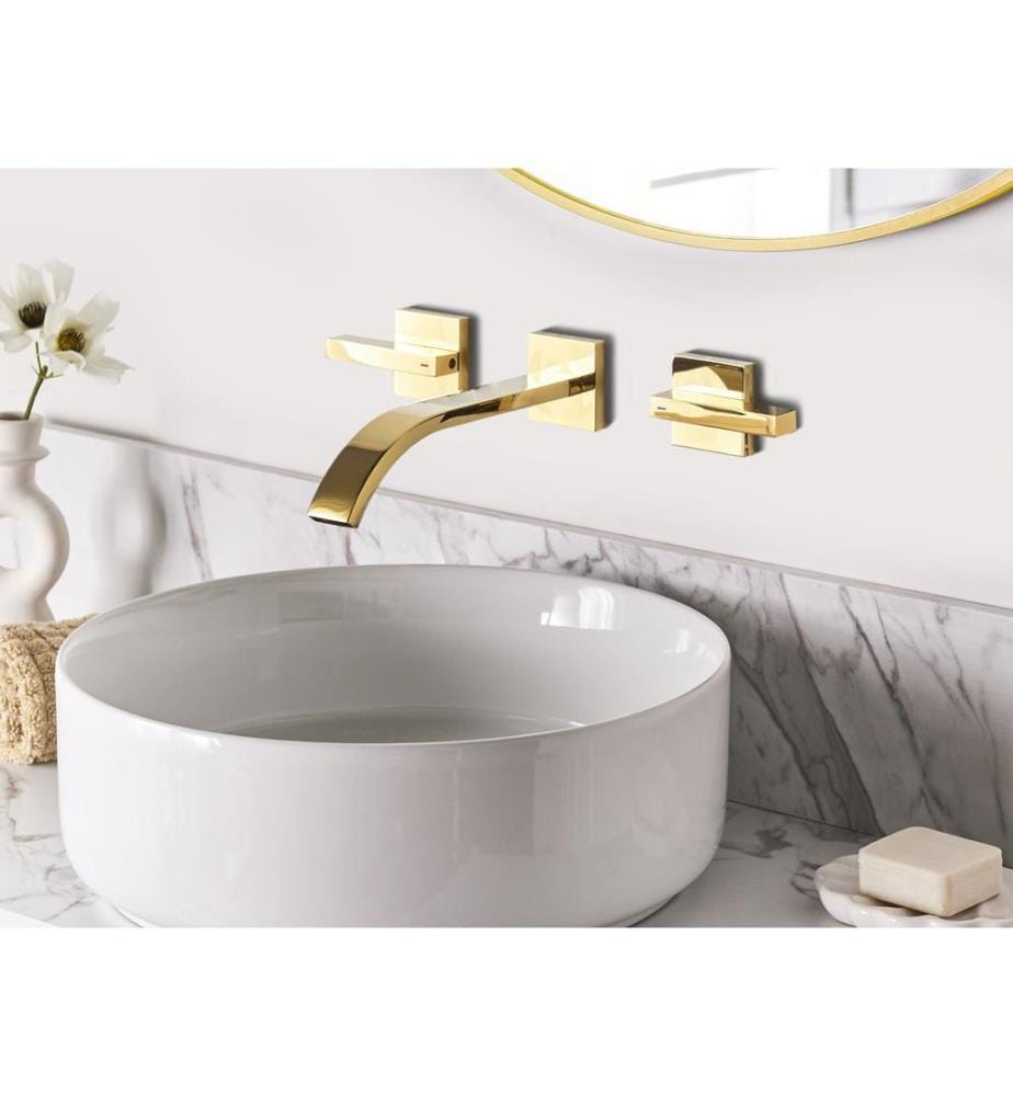 rubinetto miscelatore da parete per lavabo BERRACO Ottone Oro