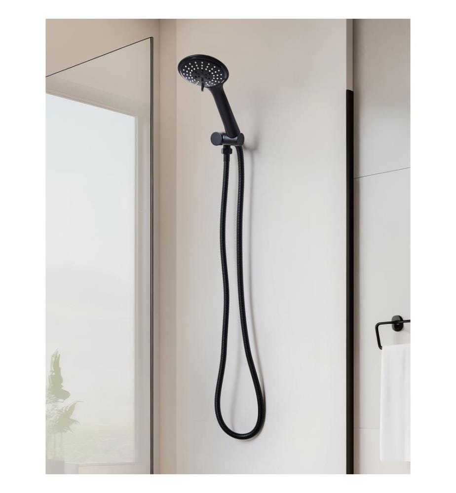 Shower Head and Hose Kit TUMPLE 3-function Black