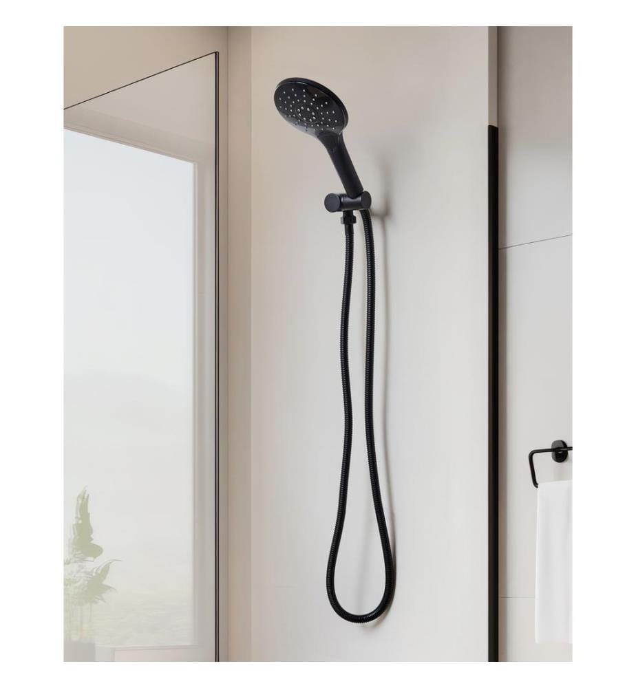 Shower Head and Hose Kit IQUIRA 4-function Black