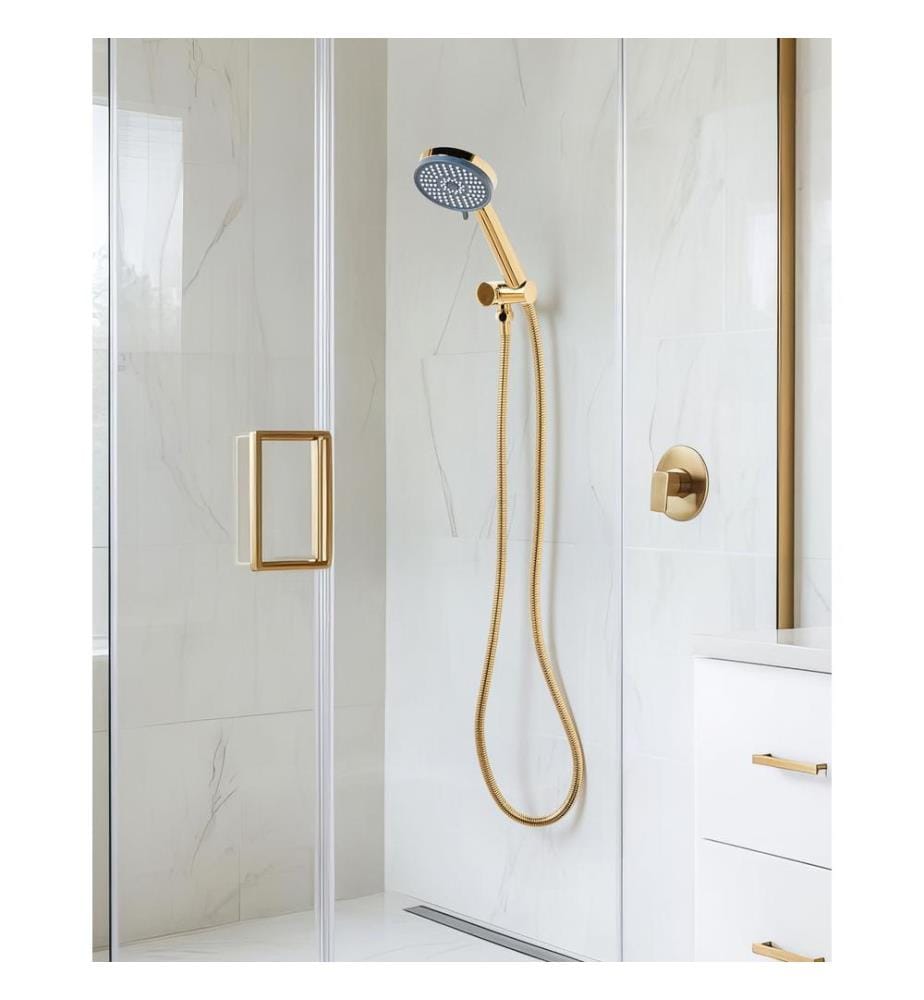 Shower Head and Hose Kit SURIPA 3-function Gold