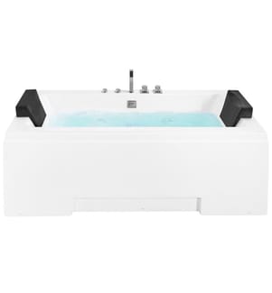 Vasca idromassaggio angolare con LED GALLEY 170 x 75 cm Bianco