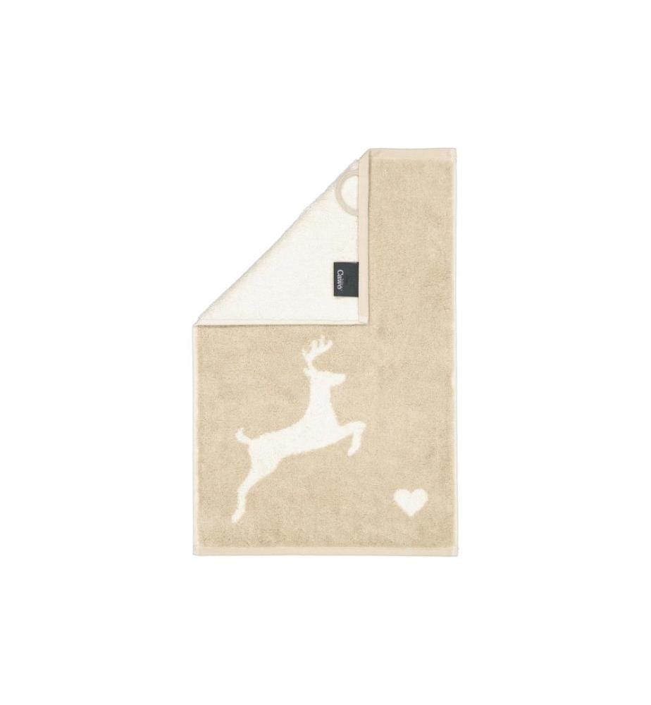 CAWÖ - Gästetuch Alpenchic Edition Hirsch 30 x 50 cm, Beige