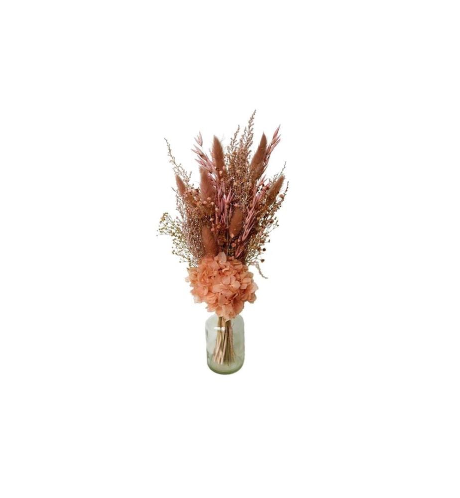 SOLI COLLECTION - Fleurs séchées Celine Marron/rose ancien
