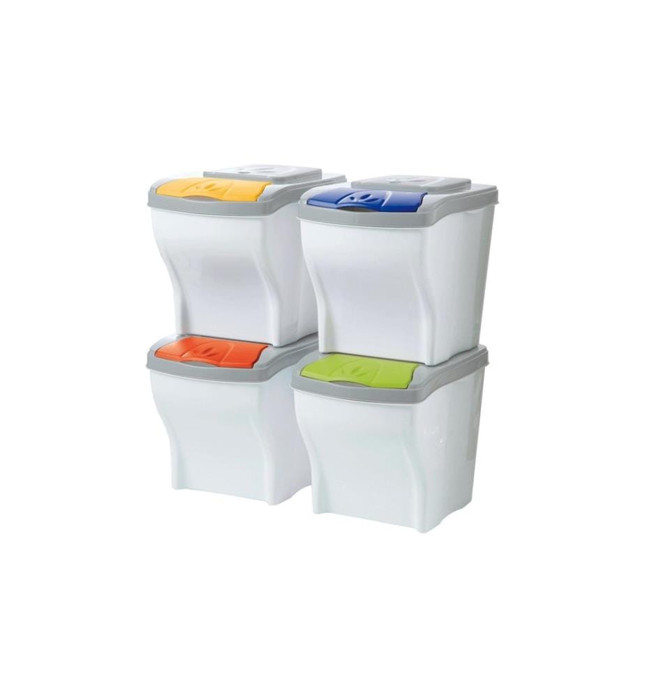 EDI BAUR - Mülltrennsystem Poker 4 x 20 l 80 l, Mehrfarbig