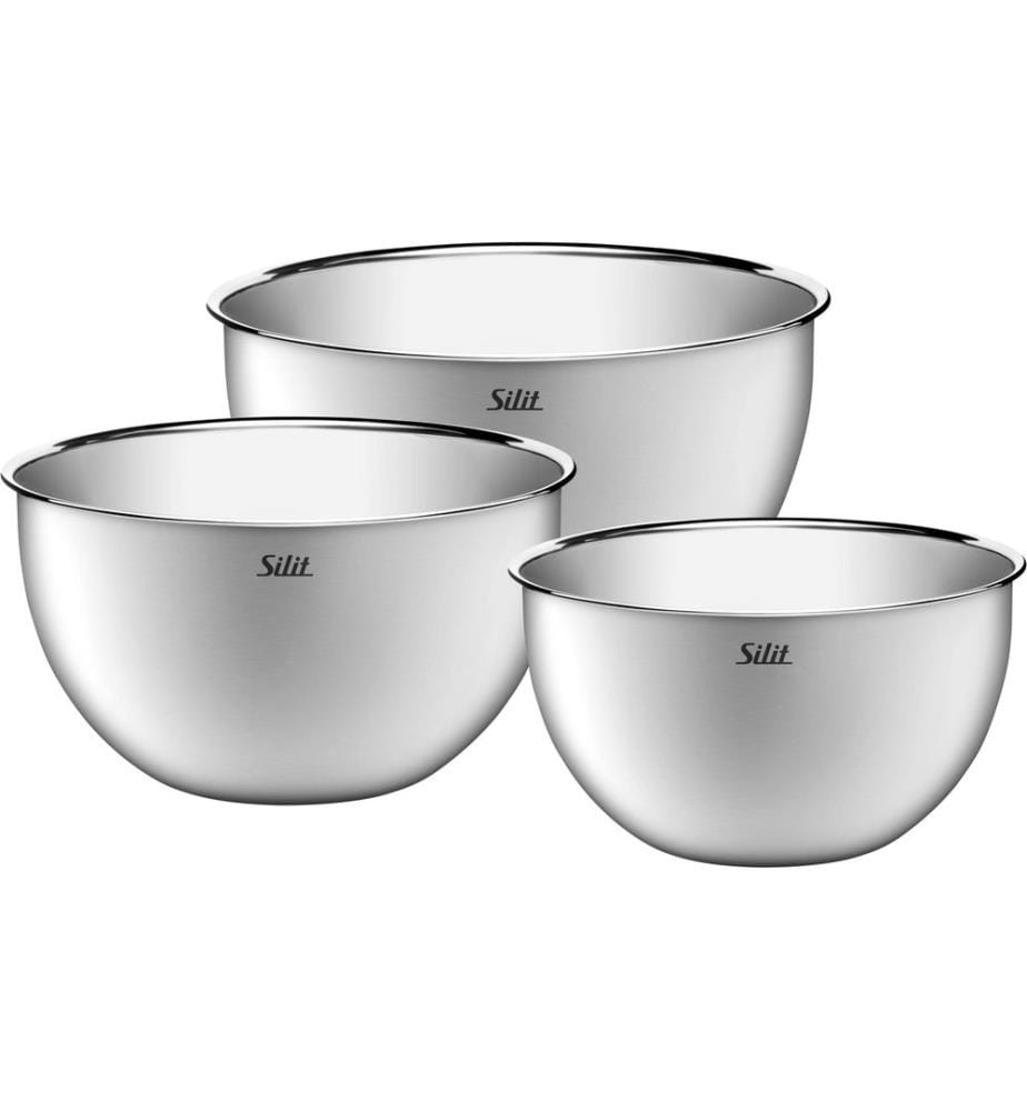 Silit - Rührschüssel-Set 2 l/3 l/3.8 l, Silber/Silber matt, 3-teilig