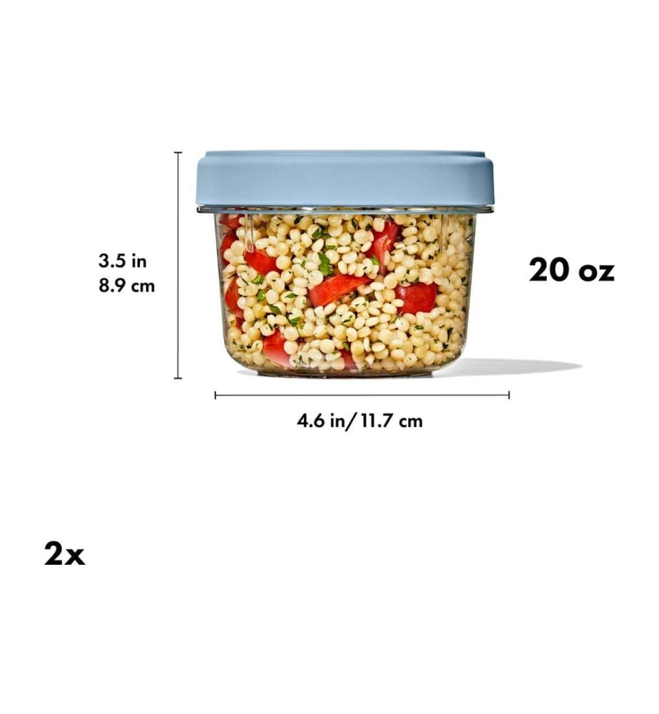 Oxo Good Grips - Récipients à provisions Twist & Stack, 550 ml, set de 2