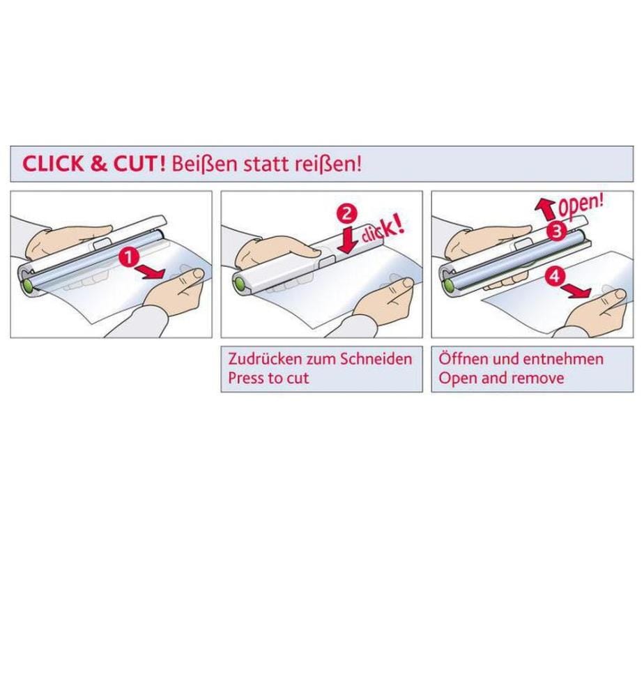 EMSA - Folienschneider Click&Cut Hellgrün/Weiss