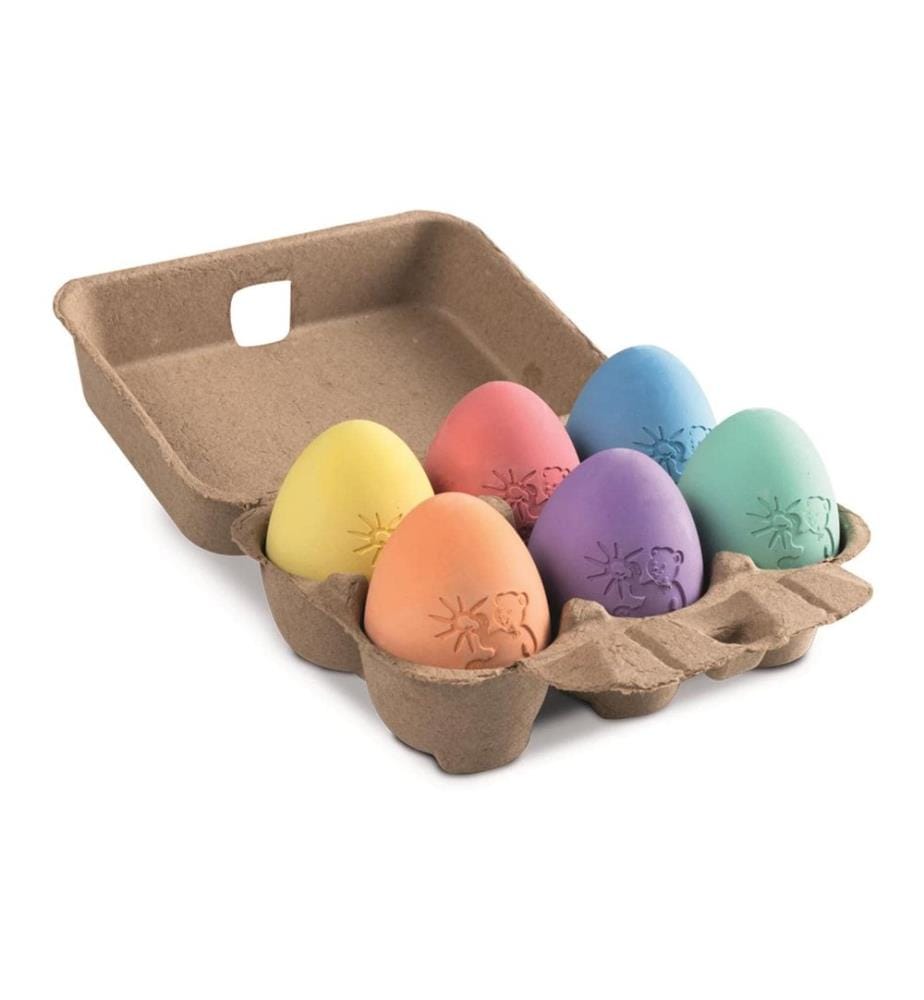 Pustefix - Strassenmalkreide Regenbogen Eierkreide 6er Packung
