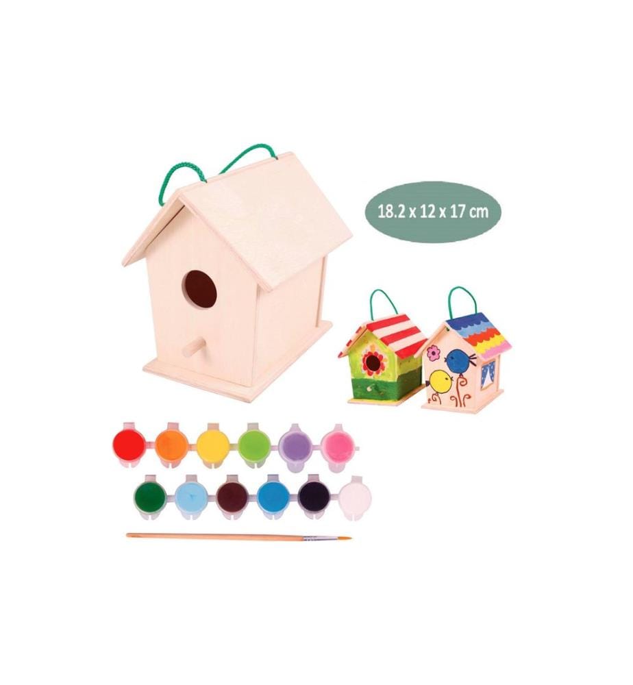 SPIELBA - Holzspielwaren Maison d'oiseaux à peindre