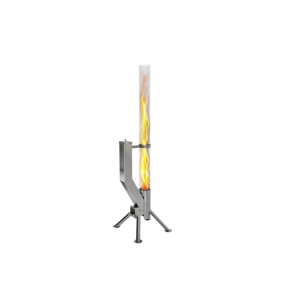 Gardenflare - Premium Feuerrohr Edelstahl Silber