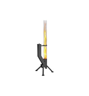 Gardenflare - Premium Feuerrohr Edelstahl Schwarz