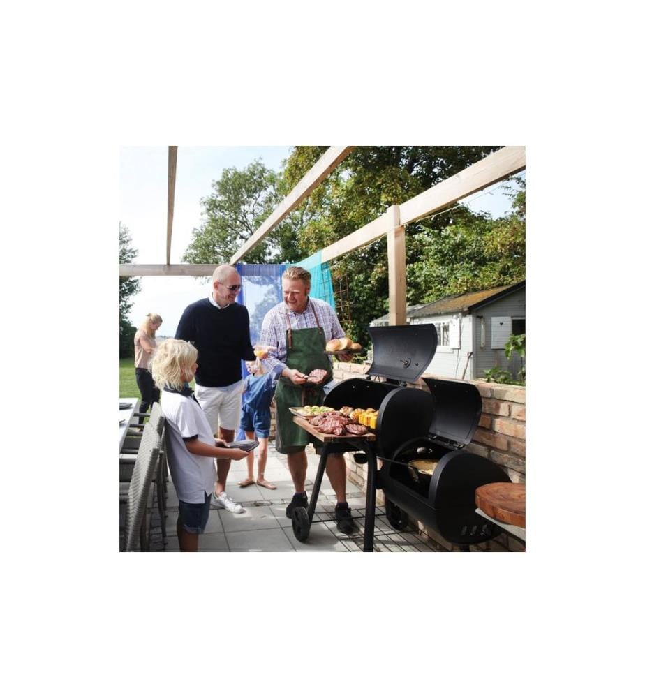 Landmann - Holzkohlegrill Smoker Vinson 200 - Schwarz