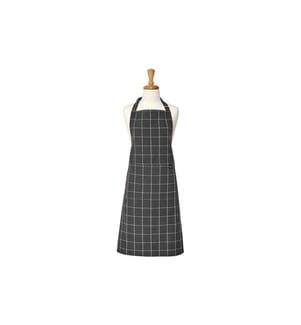 Ladelle - Tablier de cuisine Eco Check 70 x 89 cm, anthracite