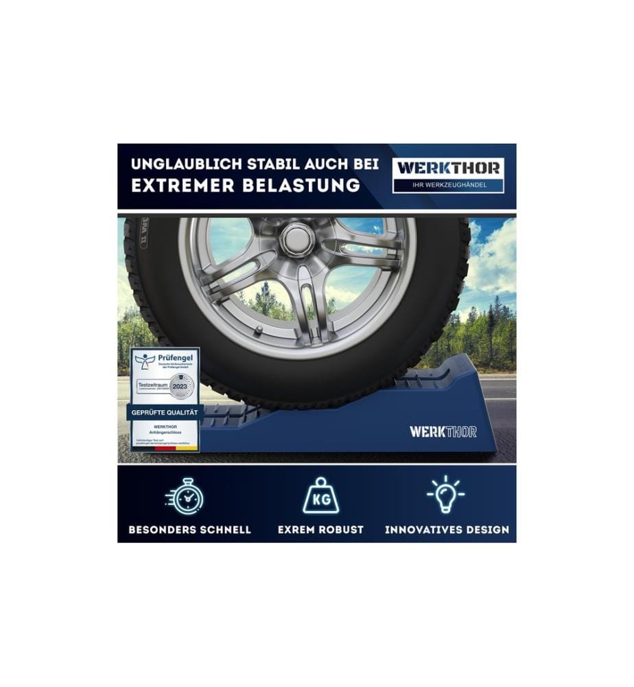Werkthor - Cales d'accès plates Lot de 2, bleu