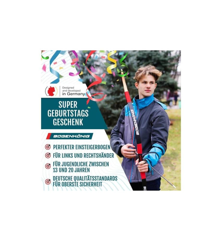 Bogenkönig - Bogenschiess-Set mit Köcher 30 lbs