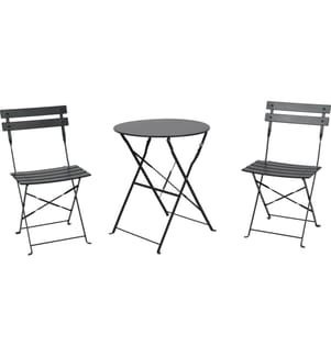 Schou - Bistro-Set Sam 71 x 42 x 80cm – Schwarz