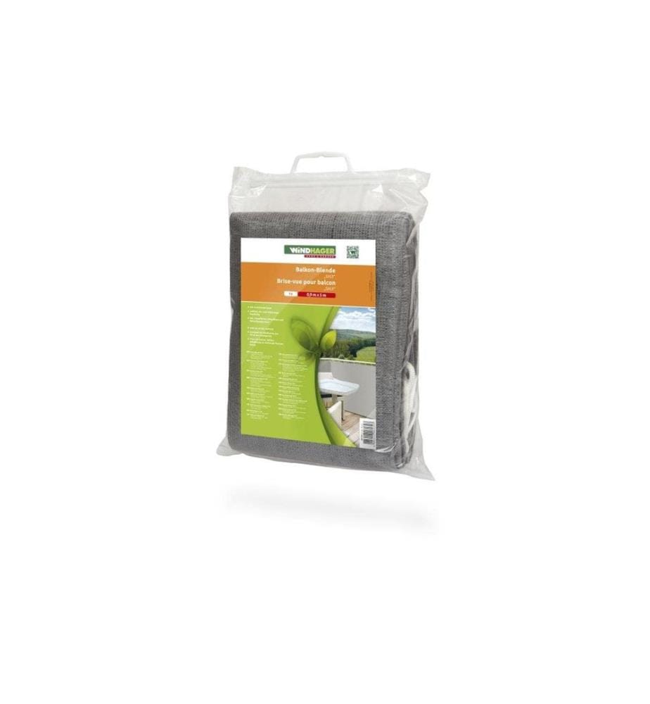 WINDHAGER - Sichtschutz Balkonblende Sylt 5mx0.9m uni-grau