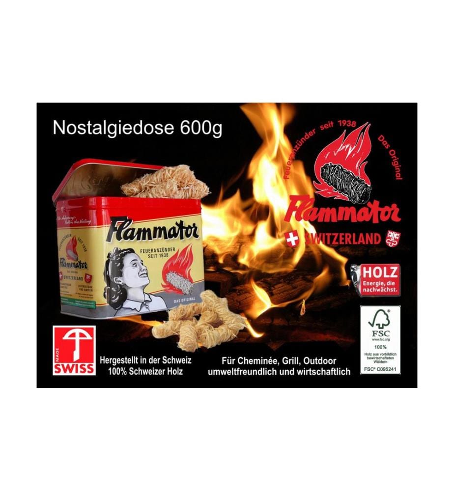 Flammator - Grillanzünder mit Nostalgiedose, 50 Stück