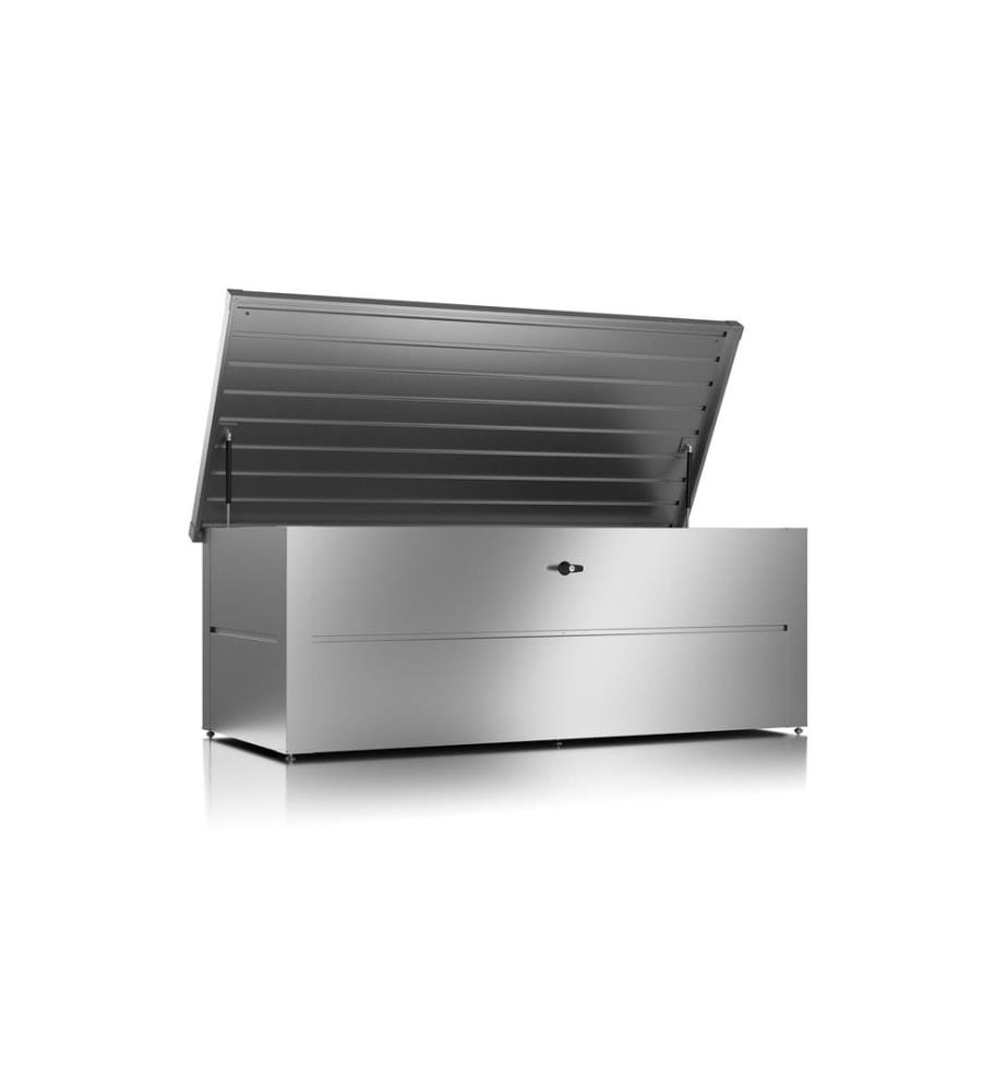 Colibri - Gartenbox L mit Schloss, 185 x 85 x 73 cm, Silber