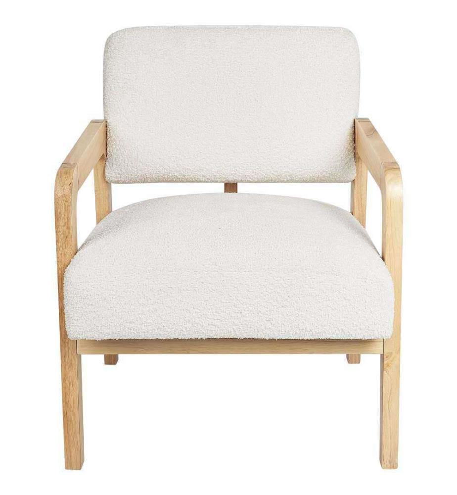 Fauteuil HJO Bouclé Blanc cassé