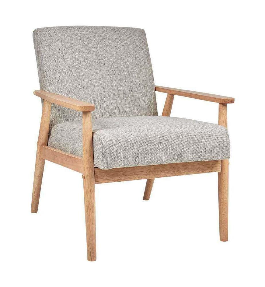 Poltrona ESRUM Tessuto Marrone chiaro/Grigio