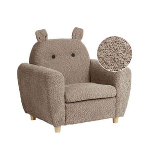 Poltrona per Bambini Ippopotamo MARIBO Bouclé Marrone