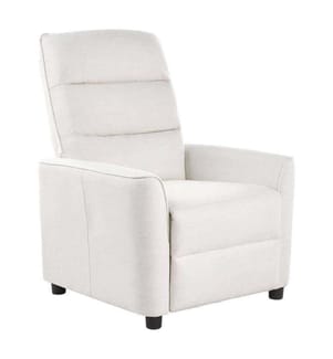 Fauteuil inclinable SANDE Repose-pieds inclus Tissu Blanc cassé