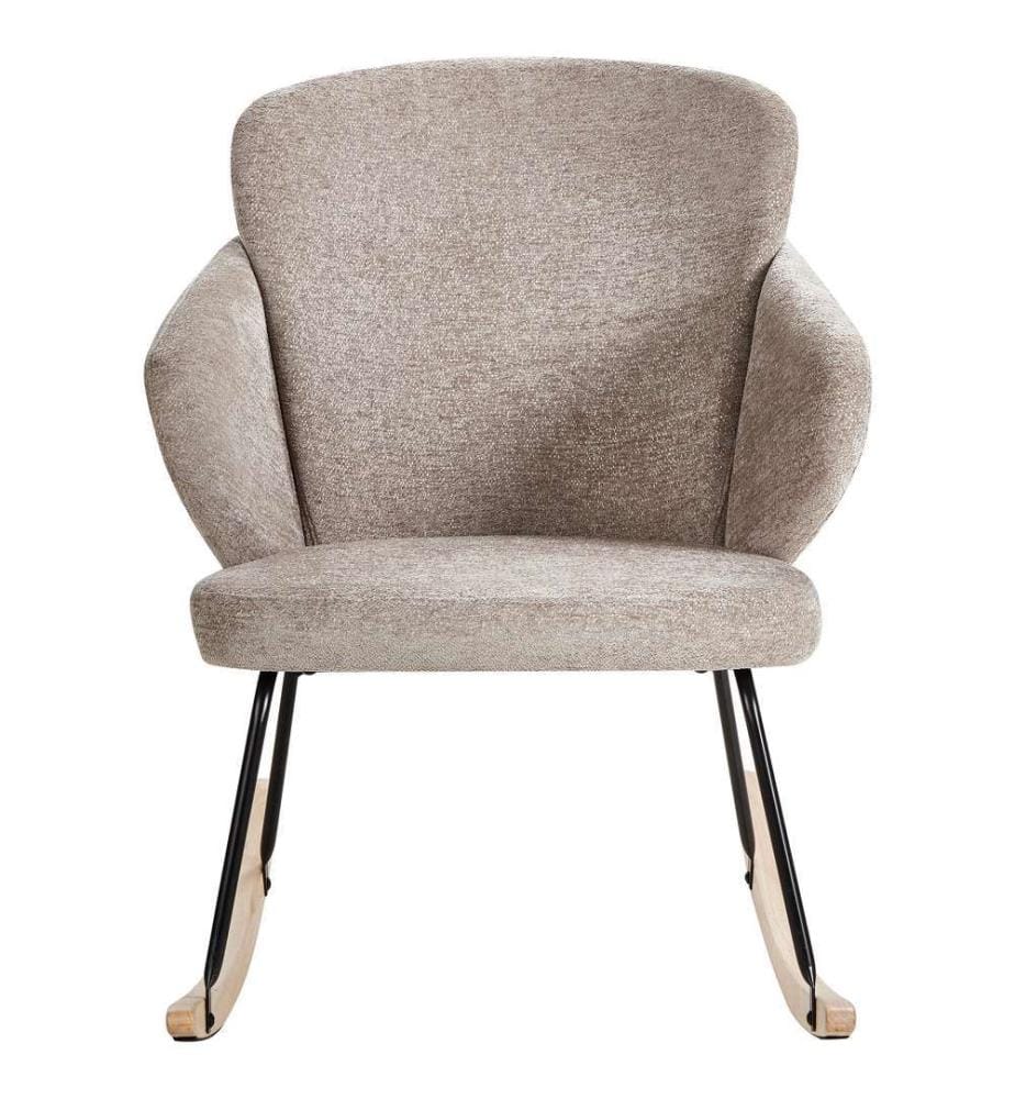 Schaukelsessel VIKEN Stoff Taupe