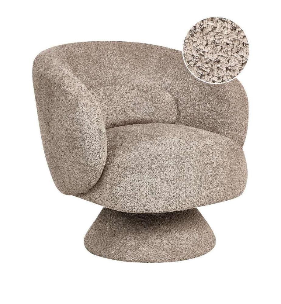 Drehsessel LIEKSA Bouclé Beige