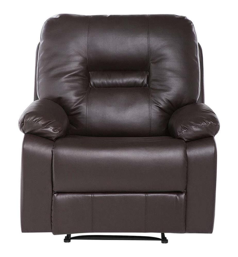 Fauteuil inclinable BERGEN Repose-pieds inclus Cuir PU Marron