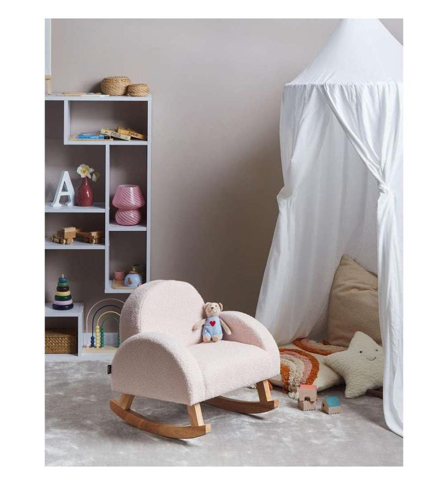 Chaise à bascule pour enfants HUG Bouclé Rose pastel