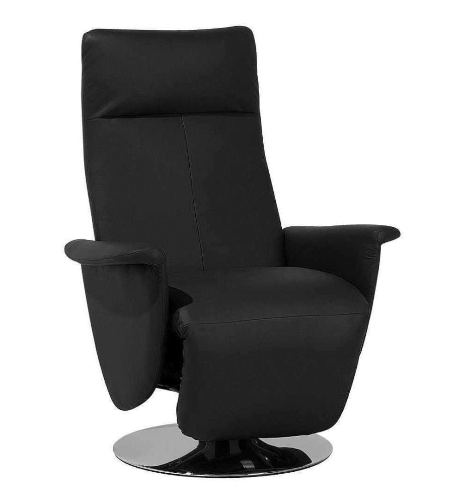 Fauteuil inclinable PRIME Repose-pieds inclus Cuir PU Noir