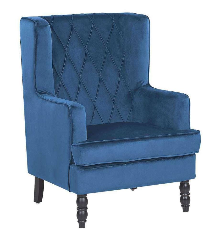 Fauteuil SANDSET Velours Bleu foncé