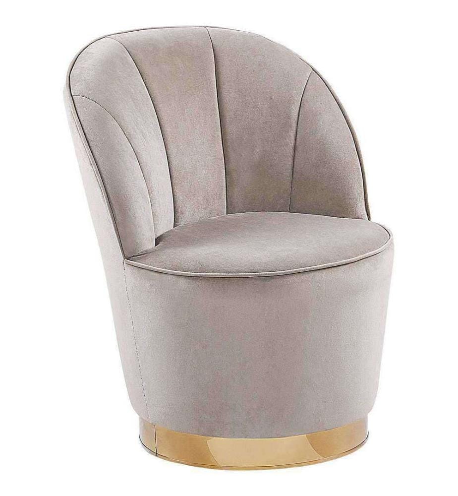 Sessel ALBY Samtstoff Hellbeige