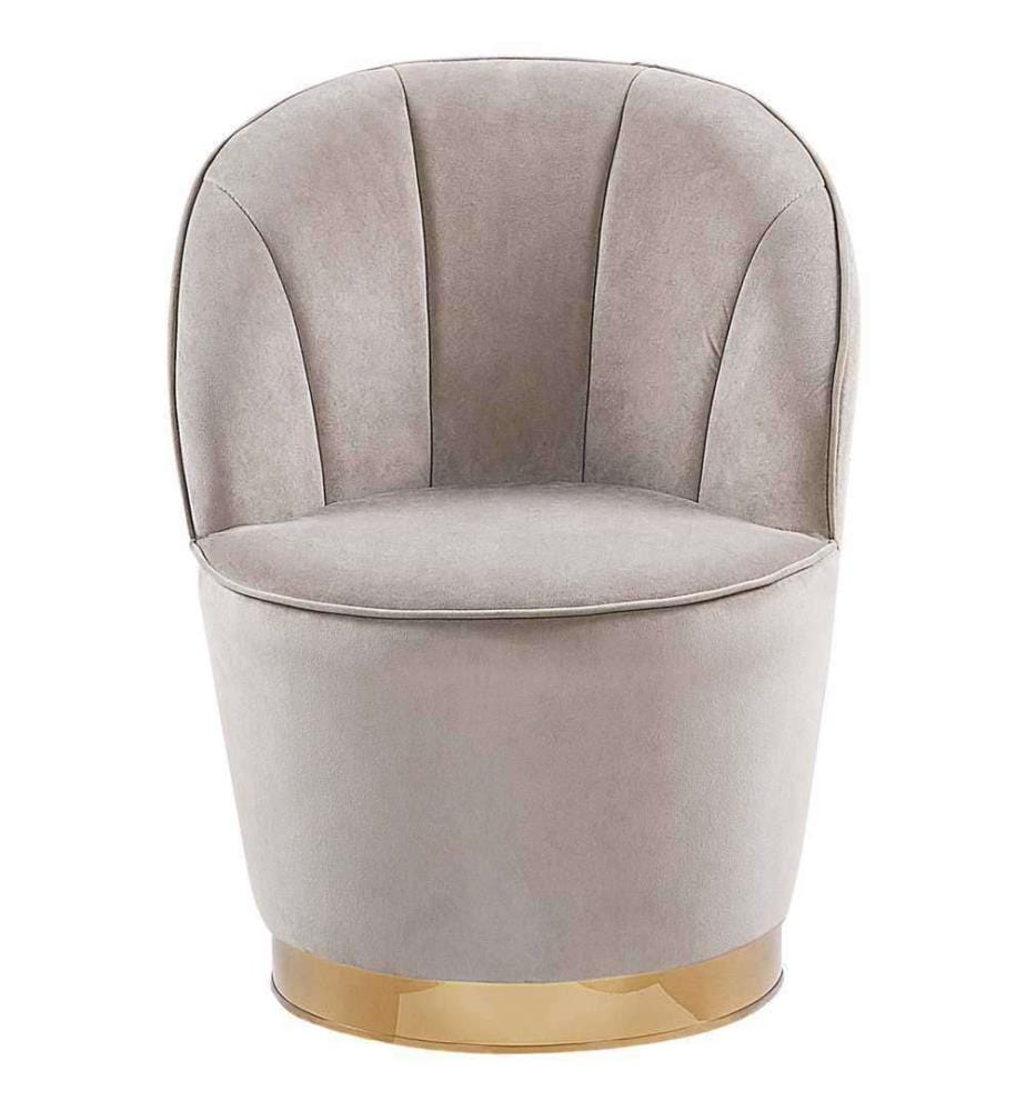 Sessel ALBY Samtstoff Hellbeige