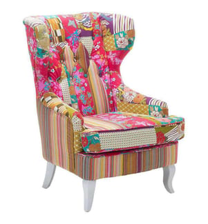 Fauteuil à oreilles MOLDE Tissu Rose fushia